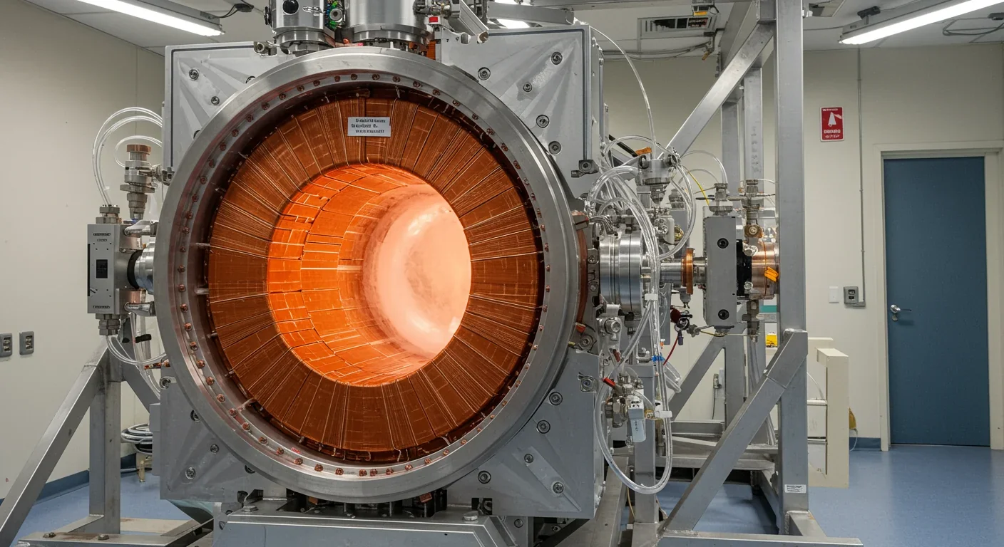 Penning trap device used for magnetic confinement of antimatter particles