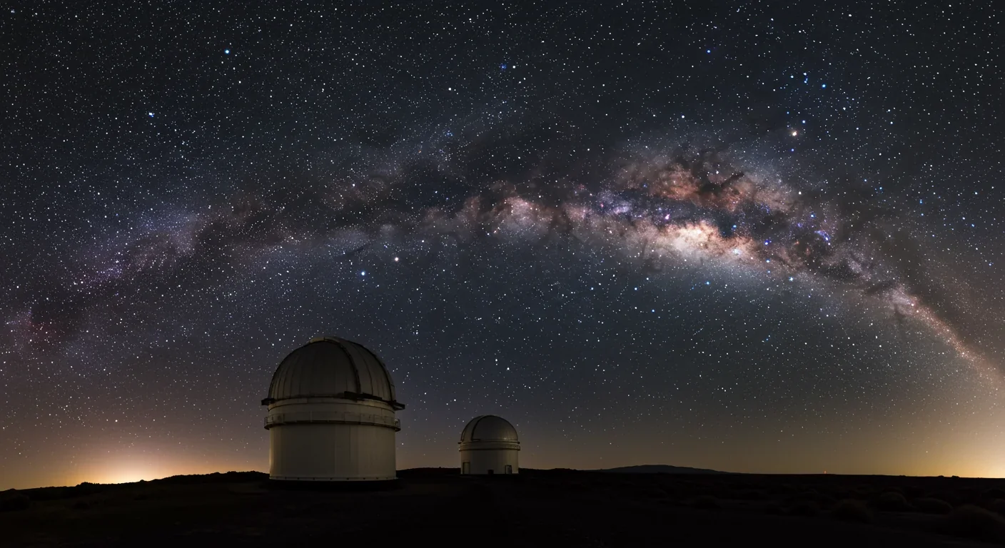 Night sky view showing the vast distances between stars in the galaxy