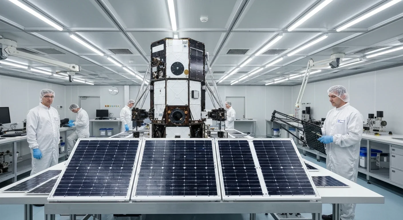 Kepler Space Telescope during assembly showing detection equipment