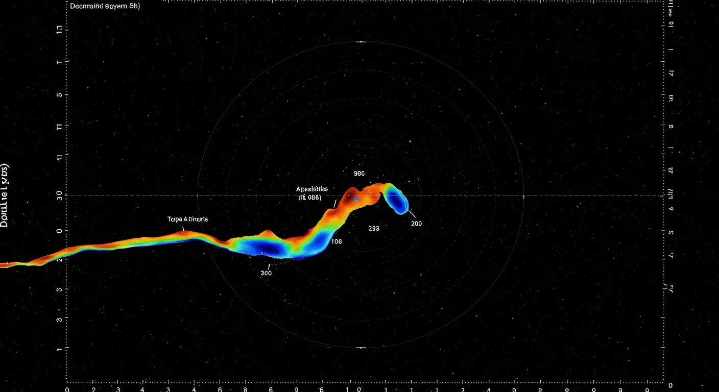 Cosmic microwave background map highlighting the cold spot linked to a supervoid