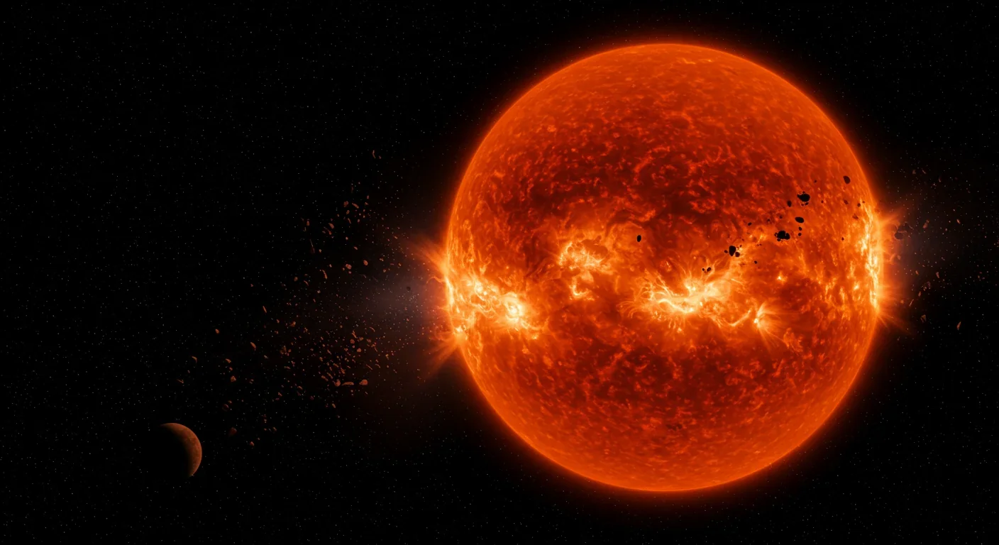 Red giant star where slow s-process creates heavy elements over thousands of years
