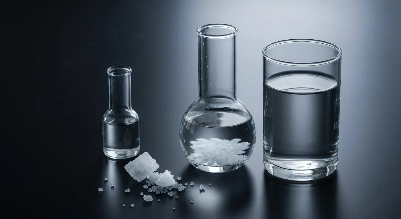 Saltwater and salt crystals representing ocean chemistry