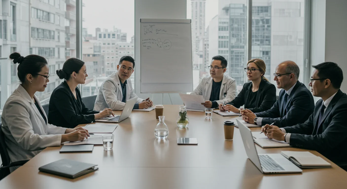Scientist examining petri dish in modern laboratory setting