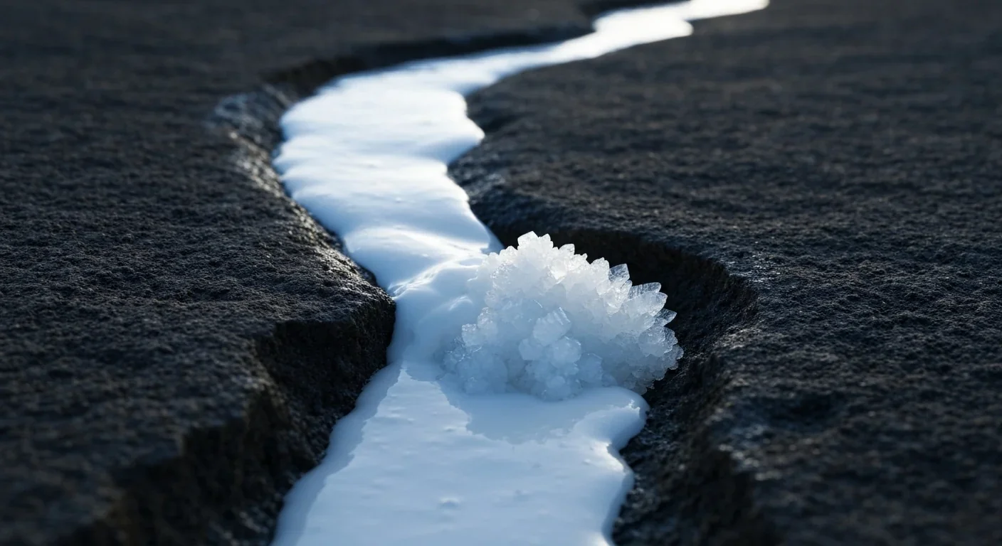 Visualization of viscous ice-salt slurry extruding from fracture demonstrating cryovolcanic process
