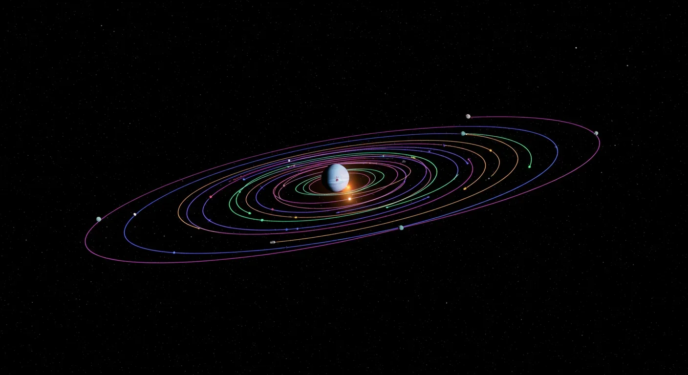 Orbital paths of different Kuiper Belt populations including classical resonant and scattered objects