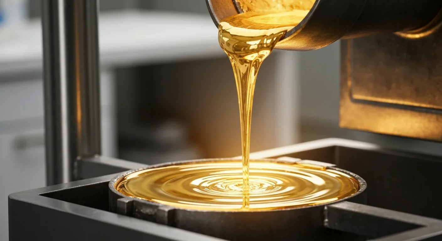 Molten gold representing heavy elements forged in magnetar flares