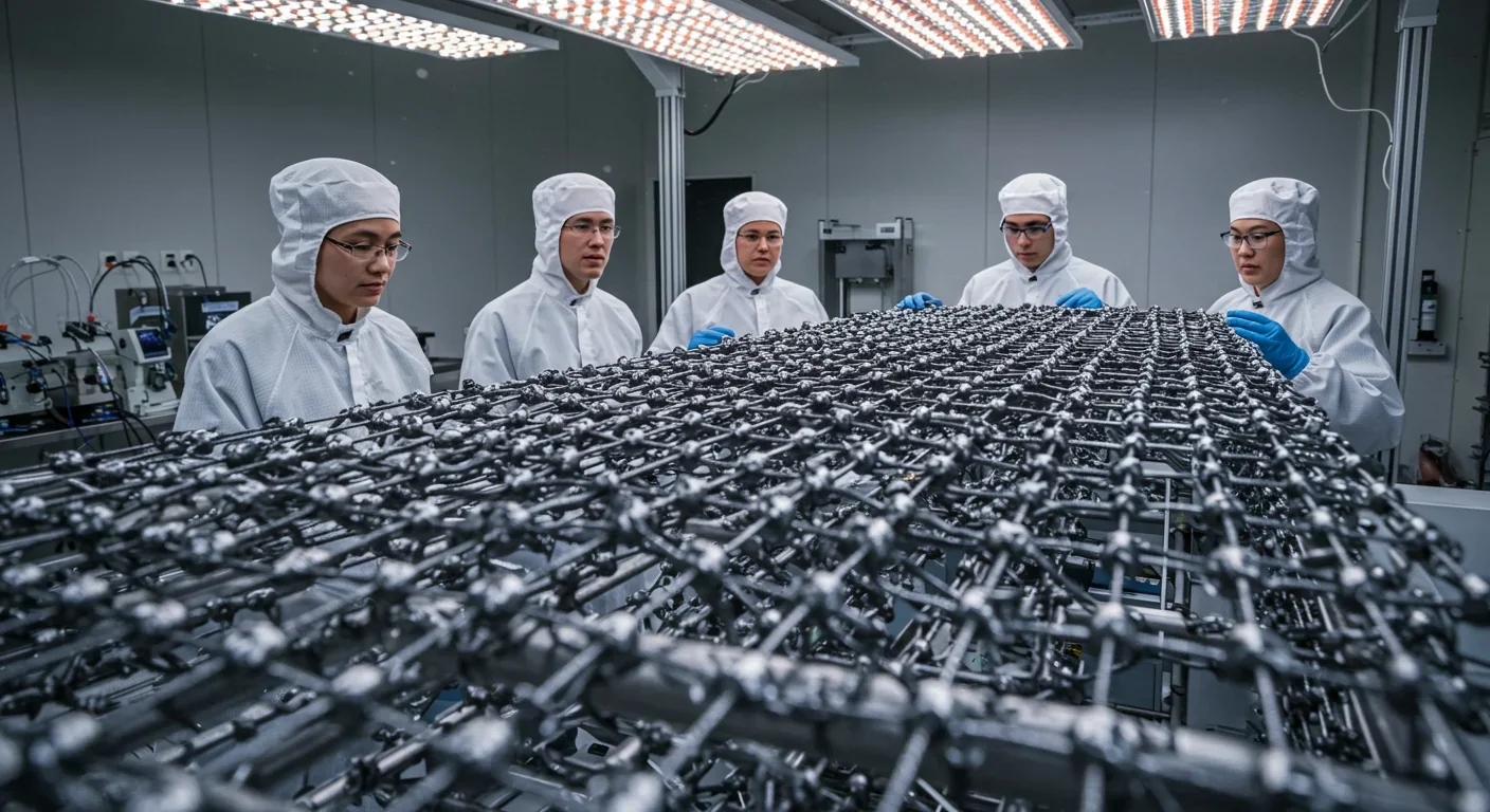 Carbon nanotube fibers being manufactured for space habitat construction