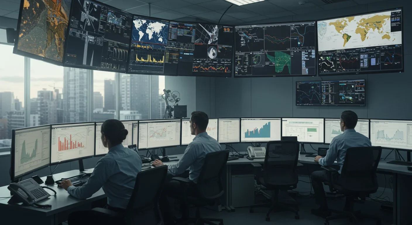 Power grid operators monitoring geomagnetically induced current sensors during solar storm alert