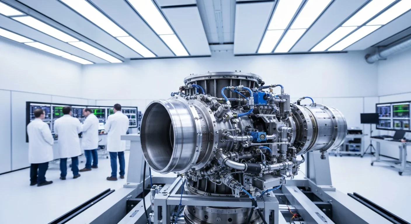 Advanced rocket engine test stand in aerospace research facility