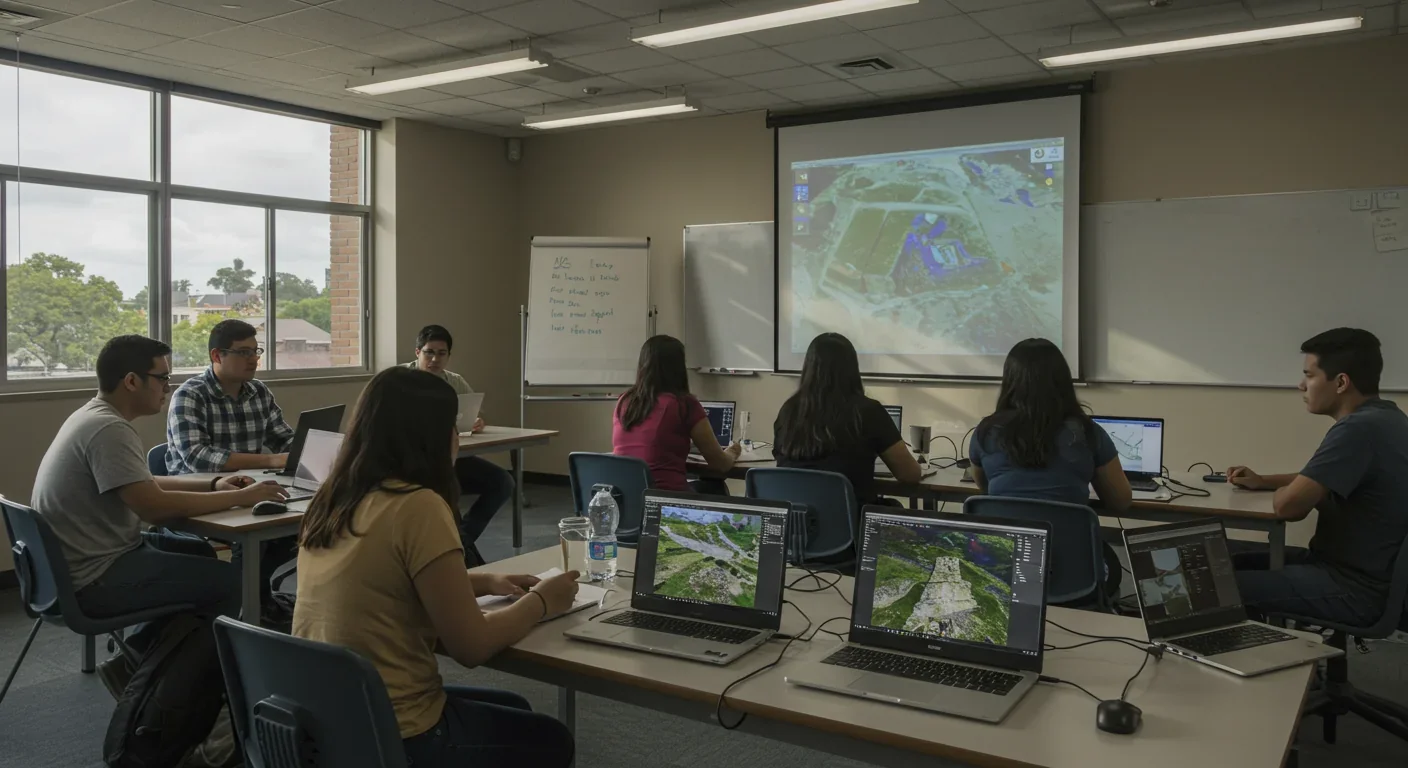 Modern satellite orbiting Earth used for archaeological remote sensing and discovery