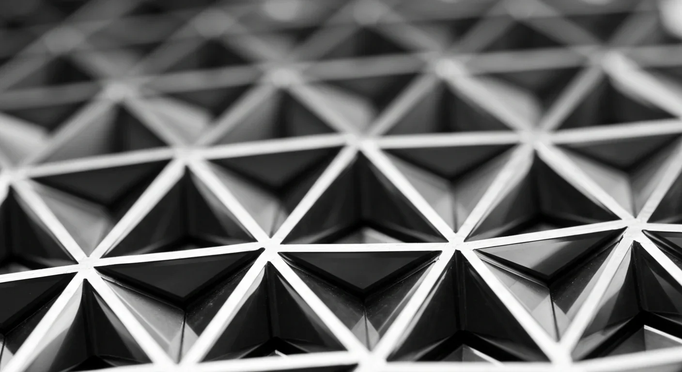 Crystalline lattice structure showing body-centered cubic arrangement