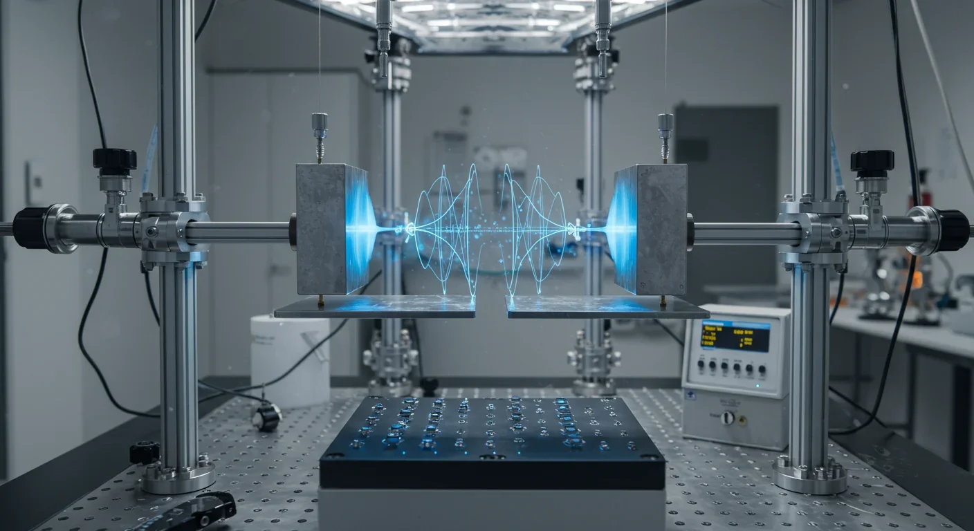 Laboratory demonstration of the Casimir effect showing negative energy between parallel metal plates